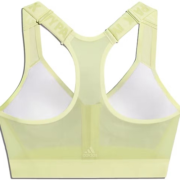 Adidas x Ivy Park - Drip 2 | Medium Support Zip Bra, Yellow Tint - Picture 3 of 10